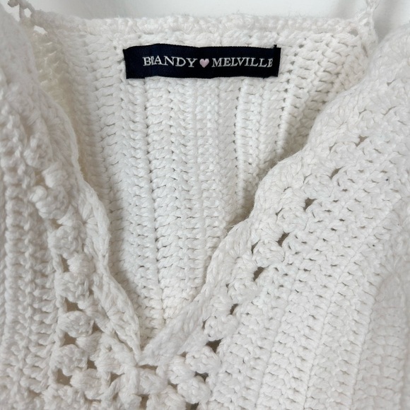 Brandy Melville white crocheted top bralette, XXS, Summer Boho Hippie Festival - Picture 2 of 7